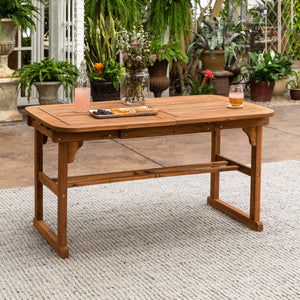 Acacia Wood Outdoor Patio Butterfly Dining Table
