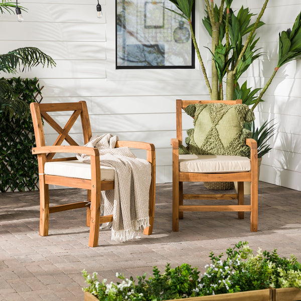 Crosswinds Patio Chairs with Cushions, Set of 2 Patio Walker Edison 