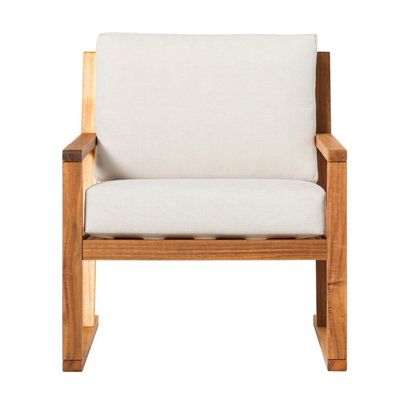 Modern Solid Wood Outdoor Club Chair Living Room Walker Edison 