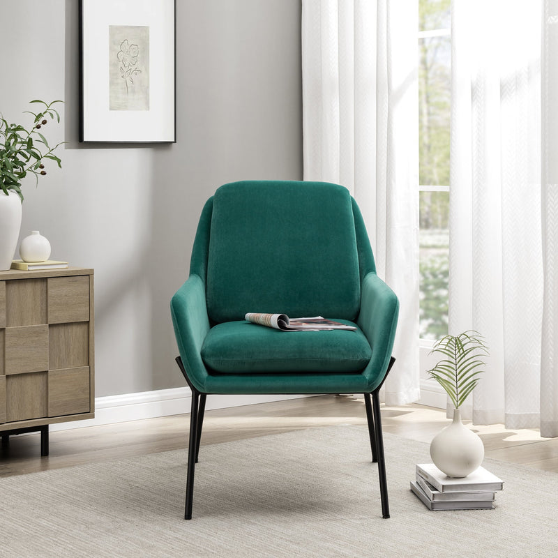Contemporary Upholstered Minimalist Accent Chair Chair Walker Edison 
