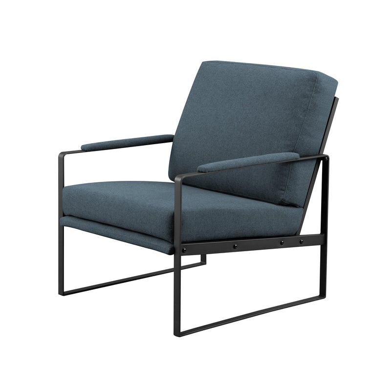 Contemporary Square Metal Frame Accent Chair Chair Walker Edison 