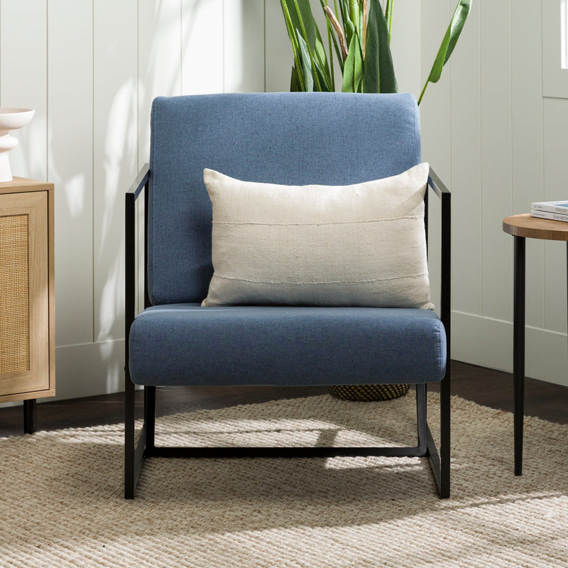 Mid-Century Modern Square Frame Fabric Lounge Chair – Walker Edison