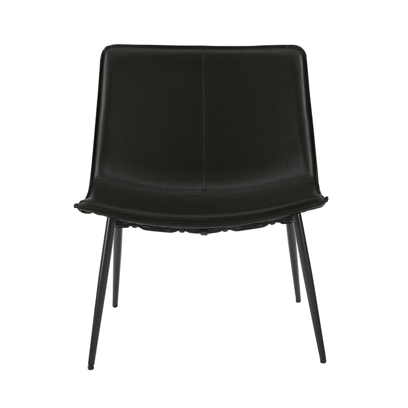 Modern Armless Faux Leather Lounge Chair Walker Edison 