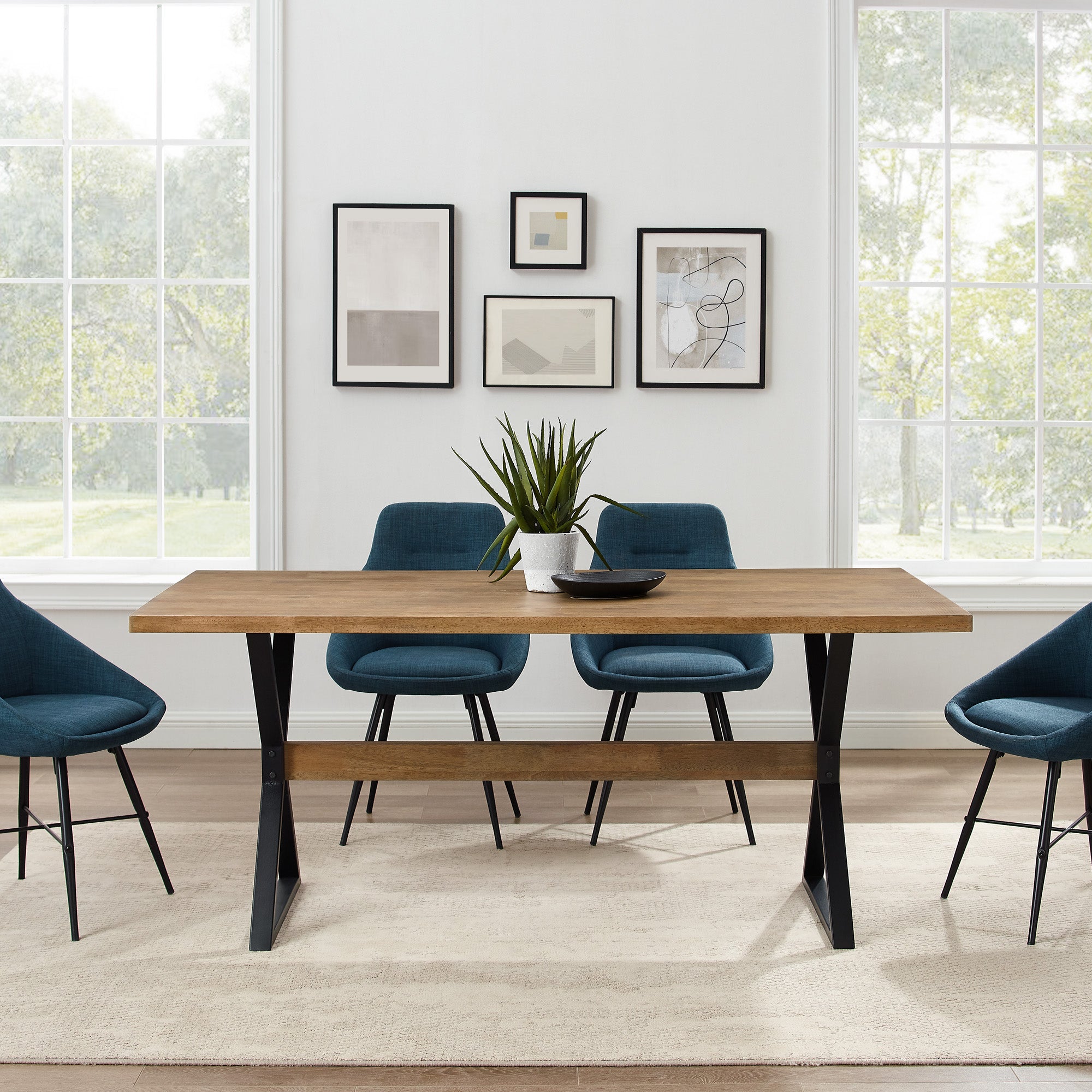 Amherst 72-Inch X-Leg Dining Table | Walker Edison