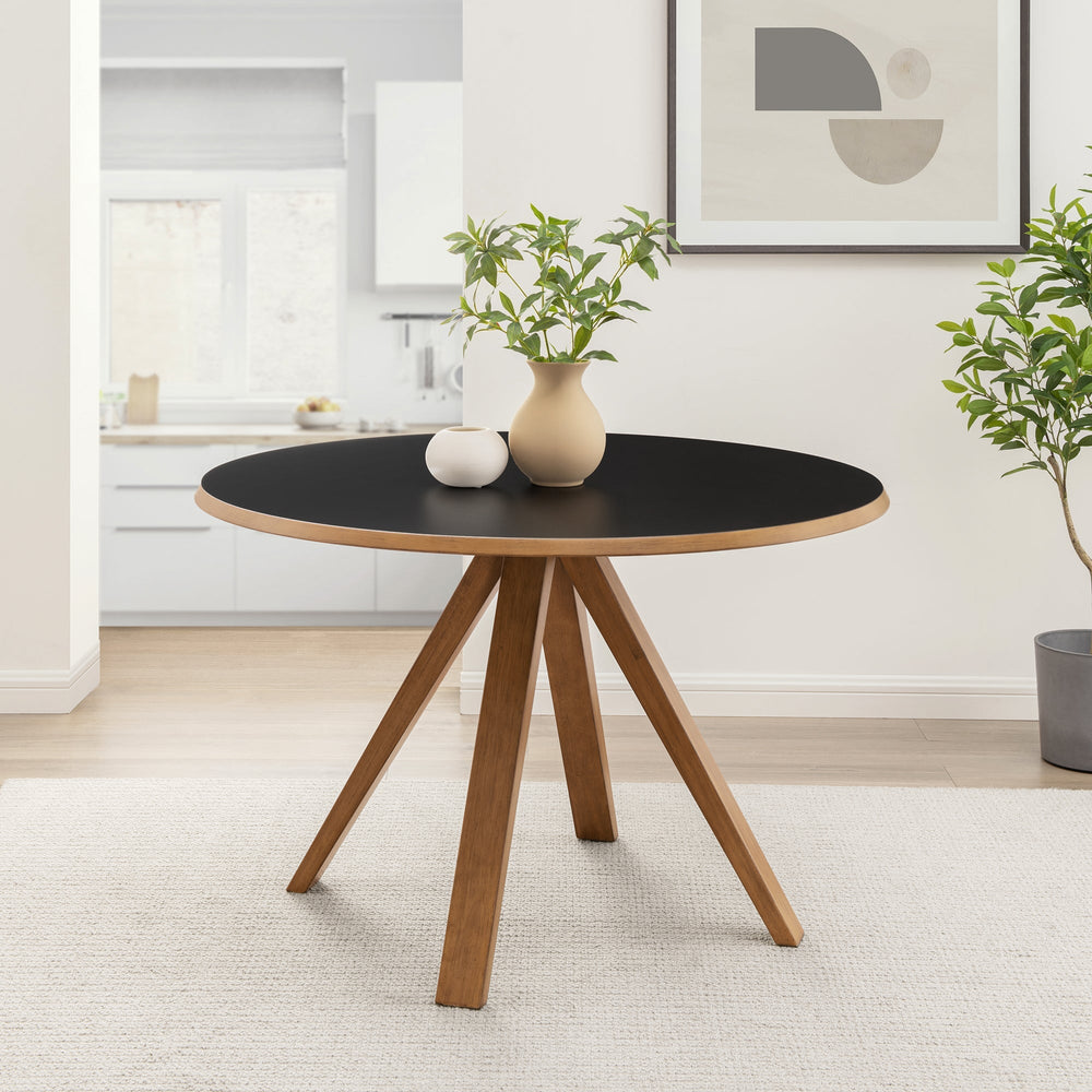 Mid-Century Modern Minimal Round Dining Table – Walker Edison