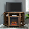 48" Wood Corner Fireplace TV Stand Living Room Walker Edison 
