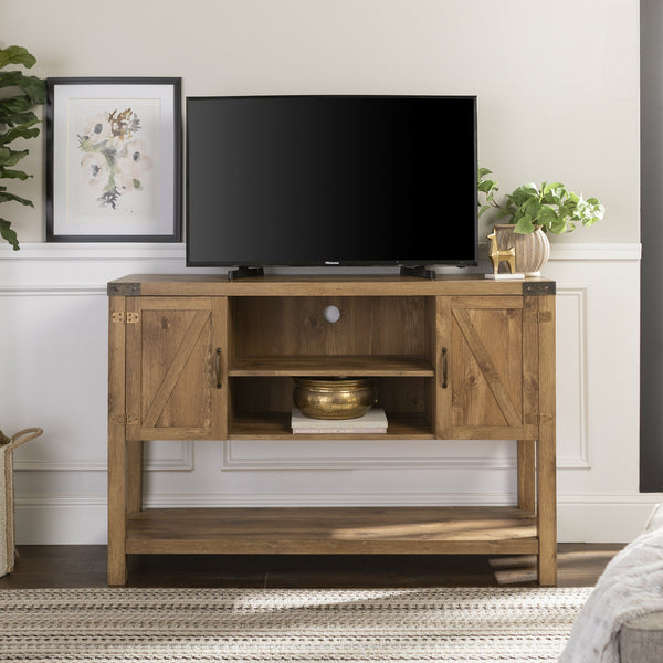 Tall Barn Door TV Console Walker Edison 