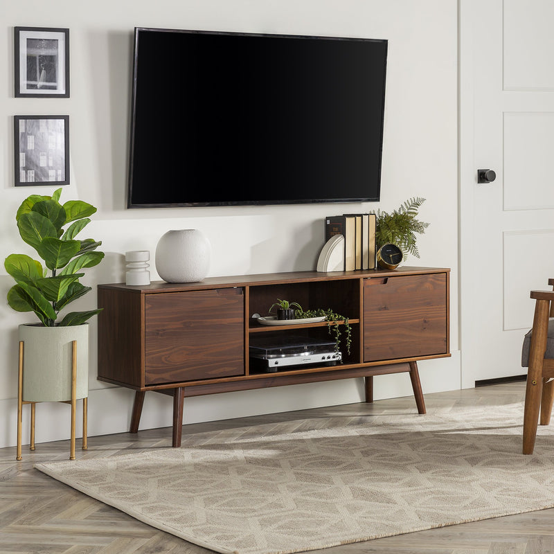 Adair 58" Solid Wood TV Console Living Room Walker Edison 