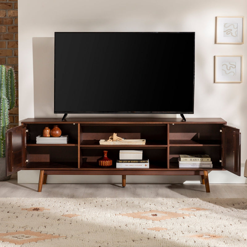 Adair 70" Solid Wood TV Stand Living Room Walker Edison 