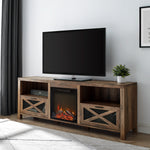 Abilene 70" Rustic Farmhouse Fireplace TV Stand Living Room Walker Edison  Thumbnail