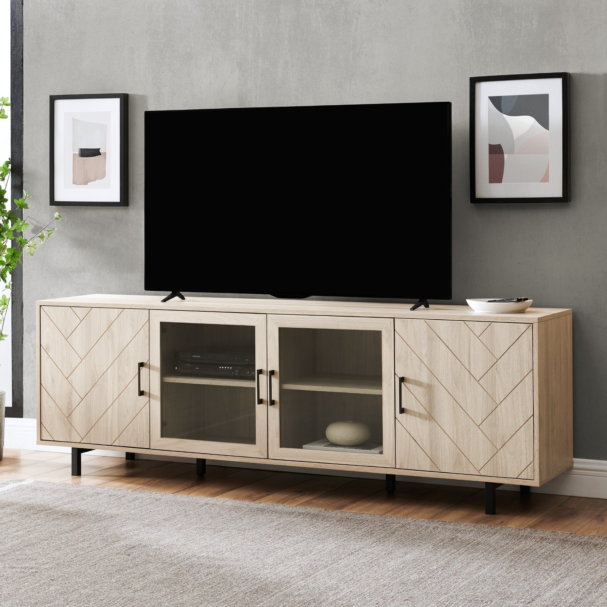 Ella Herringbone TV Stand – Walker Edison