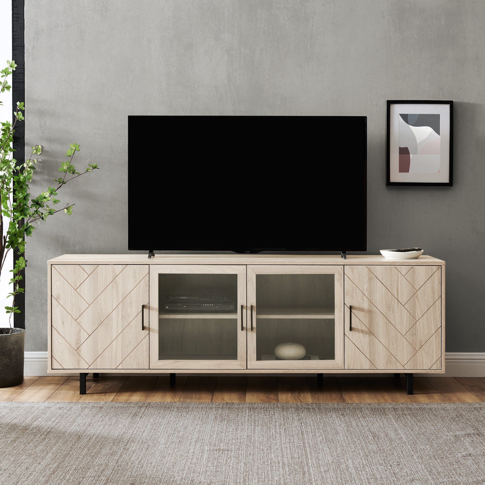Ella Herringbone TV Stand – Walker Edison