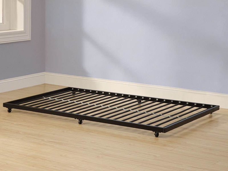 Roll Out Metal Twin Trundle Bed Bedroom Walker Edison