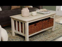 Mission Storage Coffee Table with Baskets External Video Thumbnail