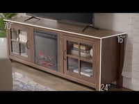 Simple Fireplace Console with Glass Doors External Video Thumbnail